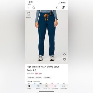 Figs Yola Skinny High Waisted 2.0 - Deep Reef XST